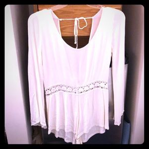 Cream LA Hearts Romper - Pacsun